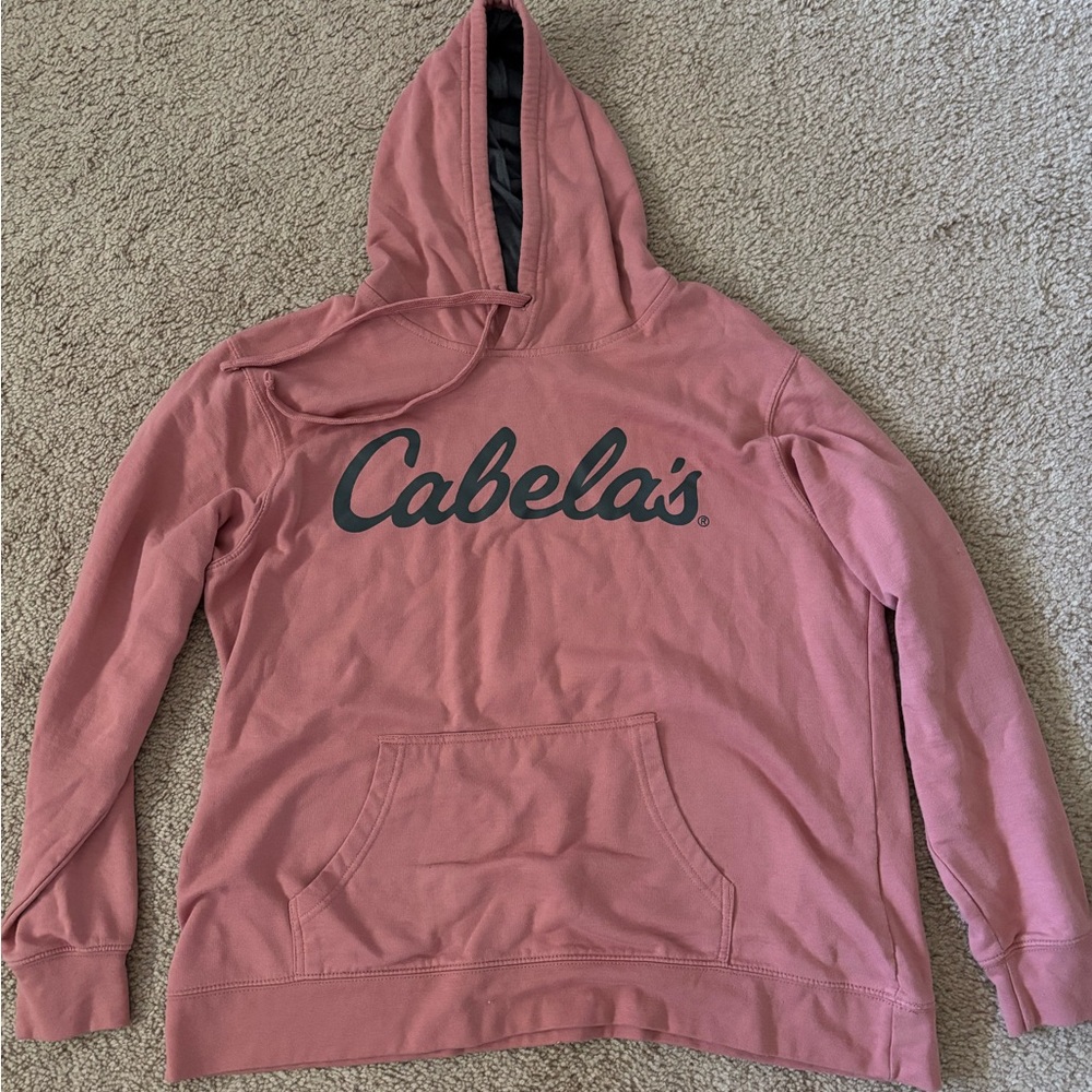 Cabela's Dusty Rose Hoodie with Logo